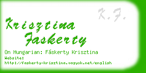 krisztina faskerty business card